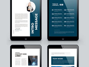 企業(yè)形象宣傳畫冊設計 大氣藍色模板與策劃服務